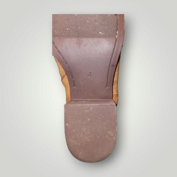 Women’s Western Ankle Boots Size 4 Burnt Ginger Faux-Suede - Picture 9 of 10